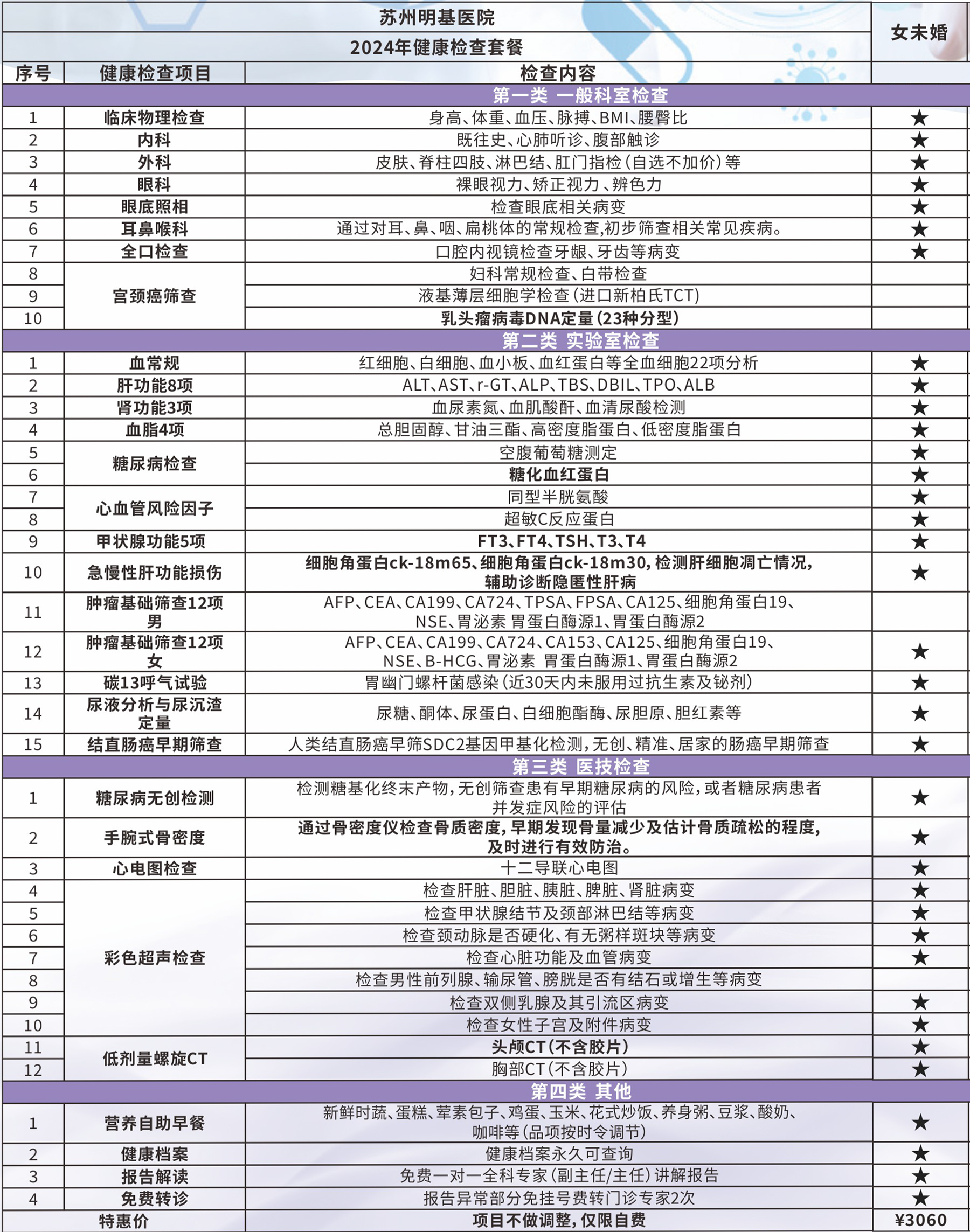 深度套餐B（女未婚）